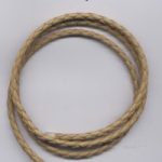 Kunstlederband geflochten 4 mm naturfarben - Meterware