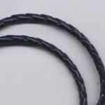 Kunstleder geflochten schwarz 6 mm