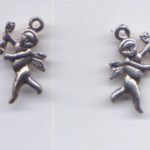 Anhänger Amor ca. 1,5 x 2,5 cm silberfarben