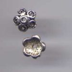 Perlkappe ´Schnecken´ ca. 10 mm altplatinfarben
