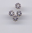 Metallzwischenteil Blüte 4 x 2 mm altplatinfarben - 10 St.