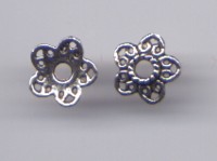 Metallperlkappe 12 mm altplatinfarben