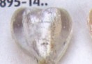 Glasherz Silverfoil 12 mm - Ausverkaufsartikel, Abgabe nur solange Vorrat reicht