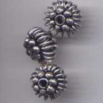 Metall-Perle Spirale 10 x 12 mm altsilberfarben