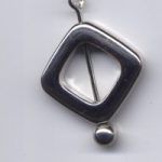 Wechselanhänger Raute platinfarben - Fädellänge max. 10 mm