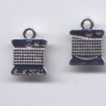 Anhänger altplatinfarben ´Spule´ 16 x 11 mm - 2 St.