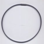 Collier transparent-schwarz 45 cm mit Bajonett-Magnet-Kombiverschluss aus Edelstahl