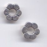 Metallblütchen altplatinfarben - 13 mm, Lochdurchmesser 5 mm, Beutel mit 5 St.