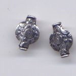Metallperle 1,7 x 1,4 cm altplatinfarben