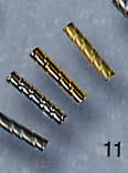 Metallröhrchen gedreht 15 x 3 x 1,6 mm, silberfarben - Auslaufartikel