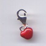Mini-Charm Herz mit Karabiner - Ausverkaufsartikel, Abgabe nur solange Vorrat reicht