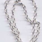 Kette mit Karabiner versilbert 36 cm