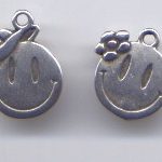 Metallanhänger Smilie ca. 15 mm