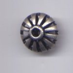 Metallinse Rille antiksilberfarben ca. 11 x 16 mm - aus galvanisiertem Kunststoff - Ausverkaufsartikel, Abgabe nur solange Vorrat reicht