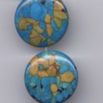 Glasperle New Flower blau rund 20 mm - Abgabe nur, solange Vorrat reicht