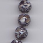 Polyestermuschelperle rund schwarz 12 mm - Ausverkaufsartikel, Abgabe nur solange Vorrat reicht