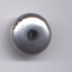 Kunststoffperle galvanisiert matt 18x10 mm, Lochung 3 mm - Ausverkaufsartikel, Abgabe nur solange Vorrat reicht