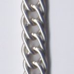 Ankerkette aus Aluminium silbergrau Durchmesser 10 mm