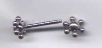 Piercingstift mit 2 Blütenendkappe 5mm