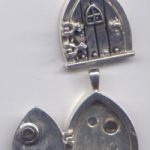 Anhänger Feentor 22 x 33 mm antiksilberfarben