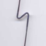 Wechselanhänger Z-Form versilbert mit Gewinde Stiftdicke 1,3 mm