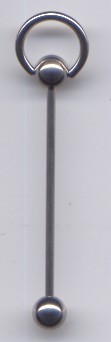 Wechselanhänger mit Kugeln 6 mm und Öse aus Chirurgenstahl