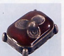 Armbandteile Rechteck mit Blüte 17 x 12 mm- Auslaufartikel, Lieferung solange Vorrat reicht