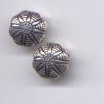 Metalleffektperle ´Muster´ ca. 10 x 6 mm, aus galvanisiertem Kunststoff - Ausverkaufsartikel, Abgabe nur solange Vorrat reicht