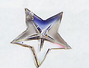 Swarovski Glasstern mit Loch 20 mm - cristall, - Auslaufartikel, Abgabe nur solange Vorrat reicht