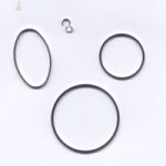 Multi-Collier Element rund 20 mm rhodiumfarben