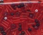 Perlen- und Stiftemix rot, 15 g- Auslaufartikel, Lieferung solange Vorrat reicht