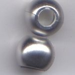 Kunststoffperle galvanisiert rund matt ca. 14x11 mm, Lochung ca. 5 mm - Ausverkaufsartikel, Abgabe nur solange Vorrat reicht