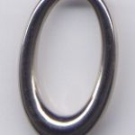 Kunststoffoval galvanisiert silberfarben glänzend ca. 32 x 20 mm - Ausverkaufsartikel, Abgabe nur solange Vorrat reicht