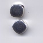 Kunststoffperle galvanisiert silberfarben glänzend ca. 13x 7 mm, Lochung ca. 4 mm - Ausverkaufsartikel, Abgabe nur solange Vorrat reicht