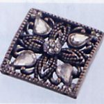 Filigranes Schmuckteil - Quadrat 23 x 23 mm- Auslaufartikel, Lieferung solange Vorrat reicht