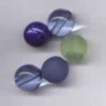 Kunststoffperlen-Mix 12 mm blau-grüntöne - 10 St. - Ausverkaufsartikel, Abgabe nur solange Vorrat reicht
