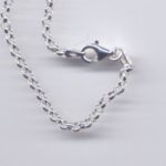 Erbskette 3,80 mm x 90 cm aus Sterling Silber mit Karabiner aus Sterling Silber