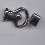 Metallverschluss für Leder - 2-teilig 9 x 4 mm