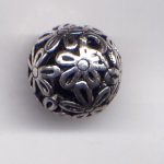 Filigranperle 14 mm platinfarben