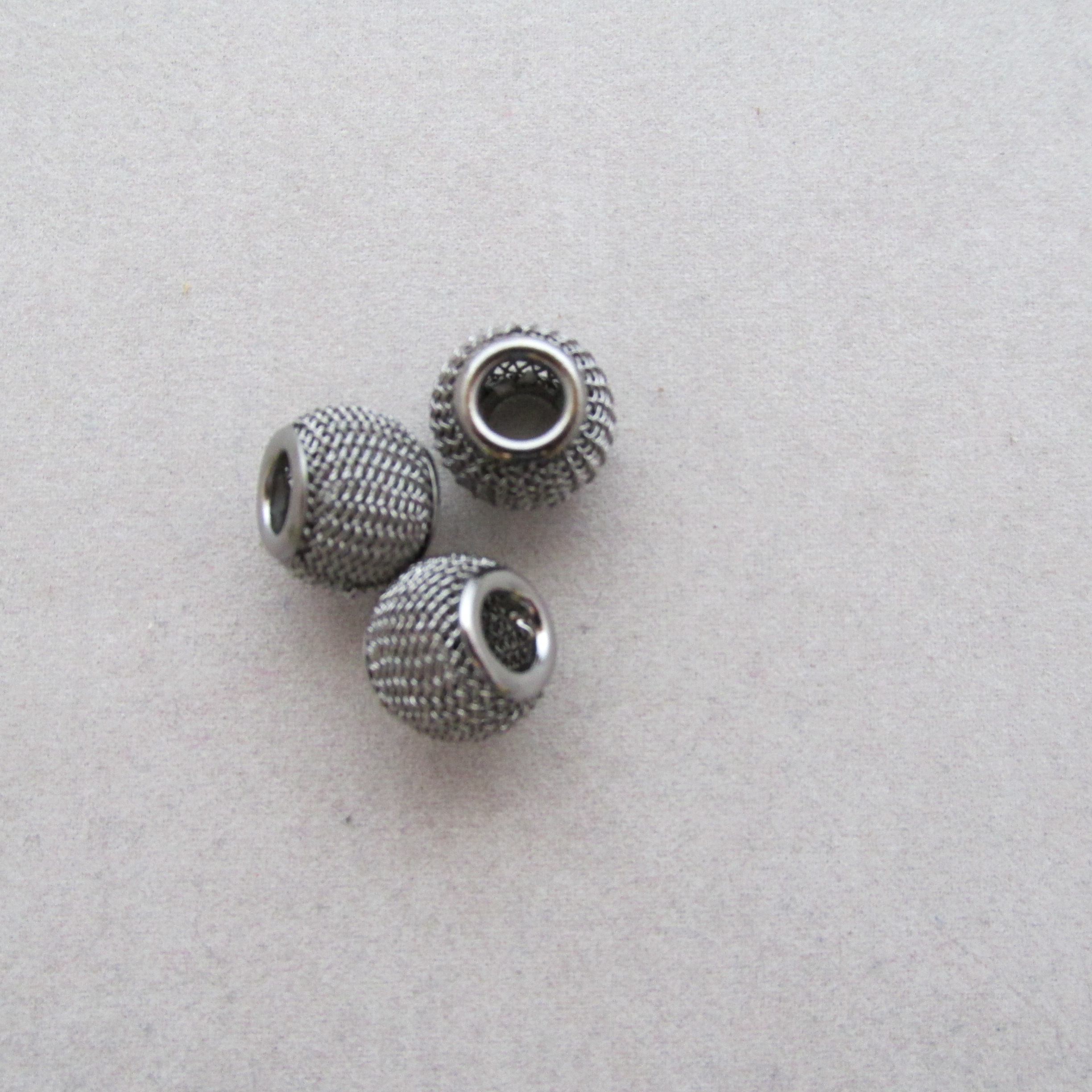 Netzperle Metall 12 mm oxydfarben - 1 Stück