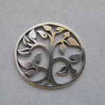 Metallzwischenteil Baum 45 x 41 mm altplatinfarben