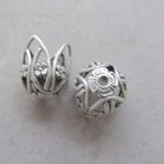 Perlkappe 16 x 15 mm altplatinfarben - 2 St.