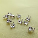 Quetschcalotten 6 x 3,5 mm silberfarben - 10 St.