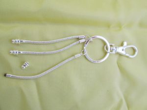 Schlüsselanhänger für Wechselschmuck versilbert