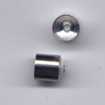 Endkappe ohne Öse platinfarben , Innendurchmesser 8 mm - 2 St.