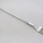 Kuchengabel Länge ca. 24 cm, , Gewindestange 4 mm, Fädellänge 14 cm, Kugel zum Abdrehen