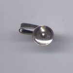 Stift mit Schlaufe und Schüssel 8 mm aus Sterling Silber 925 - Glue in