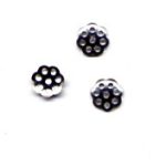 Perlkappe filigran 6 mm aus Edelstahl - 10 St.