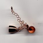 Kappenverschluss 8 mm rosegold mit Verlängerungskette