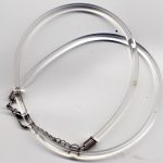 Kautschukcollier transparent  45 cm x 4 mm mit Spiralverschluß